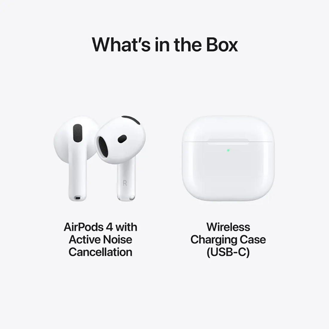 Apple AirPods 4 w Active Noise Cancellation & True Wireless White MXP93LL/A 2024