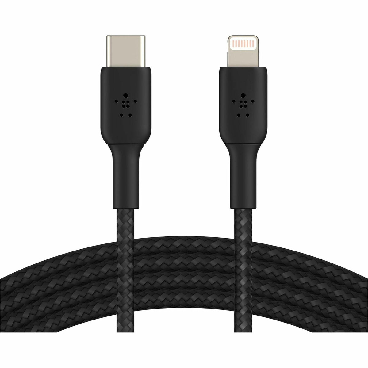 Belkin 30W USB-C to Lightning Cable - Nylon, Braided - M/M - 2m/6.6ft - Black - CAA004BT2MBK