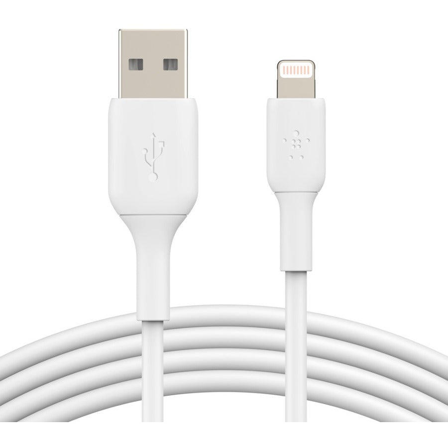 Belkin BoostCharge Lightning to USB-A Cable (2 meter / 6.6 foot, White) - CAA001bt2MWH