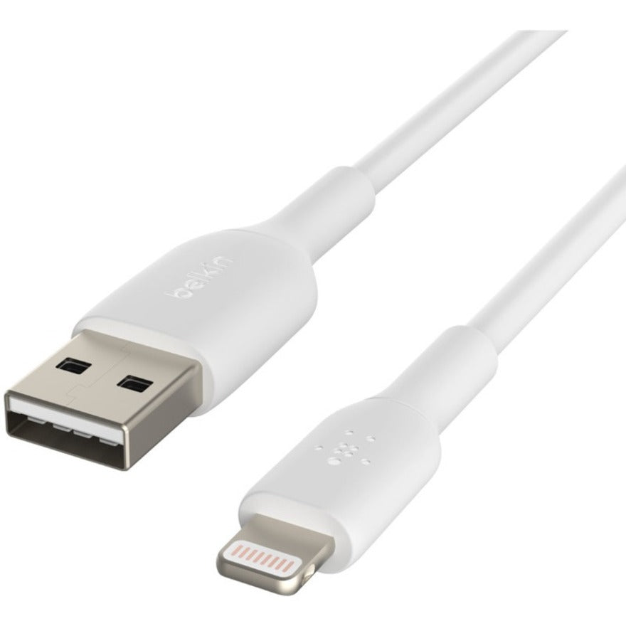 Belkin BoostCharge Lightning to USB-A Cable (2 meter / 6.6 foot, White) - CAA001bt2MWH