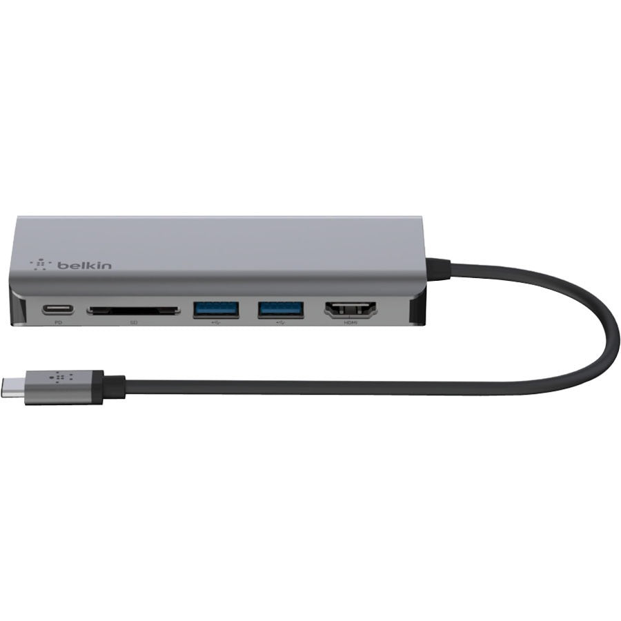 Belkin USB-C 6-in-1 Multiport Adapter, Laptop Docking Station, 4k HDMI, 100W Power Delivery - AVC008btSGY