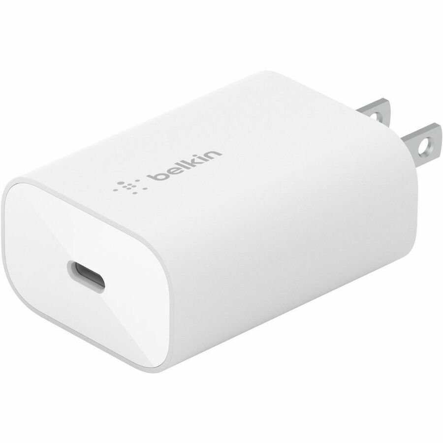 Belkin 25W Portable USB-C Wall Charger - 1xUSB-C - Fast Charging - Power Adapter - White - WCA004DQWH