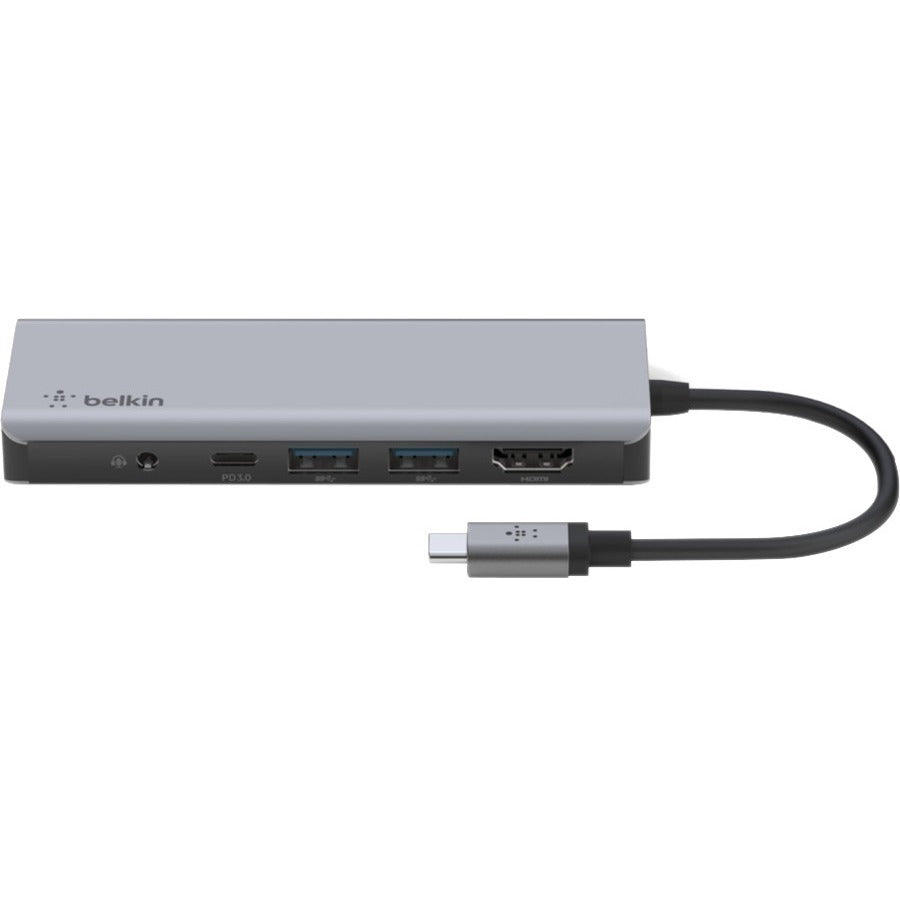 Belkin USB-C 7-in-1 Multiport Adapter, Laptop Docking Station, 2x USB-A 3.1 Gen 2, 4k HDMI 2.0, 100W Power Delivery 3.0 - PVC003btSGY