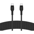 Belkin 60W USB-C to USB-C Cable - 480 Mbps - Silicone, Braided - M/M - 3m/9.9ft - Black - CAB011BT3MBK