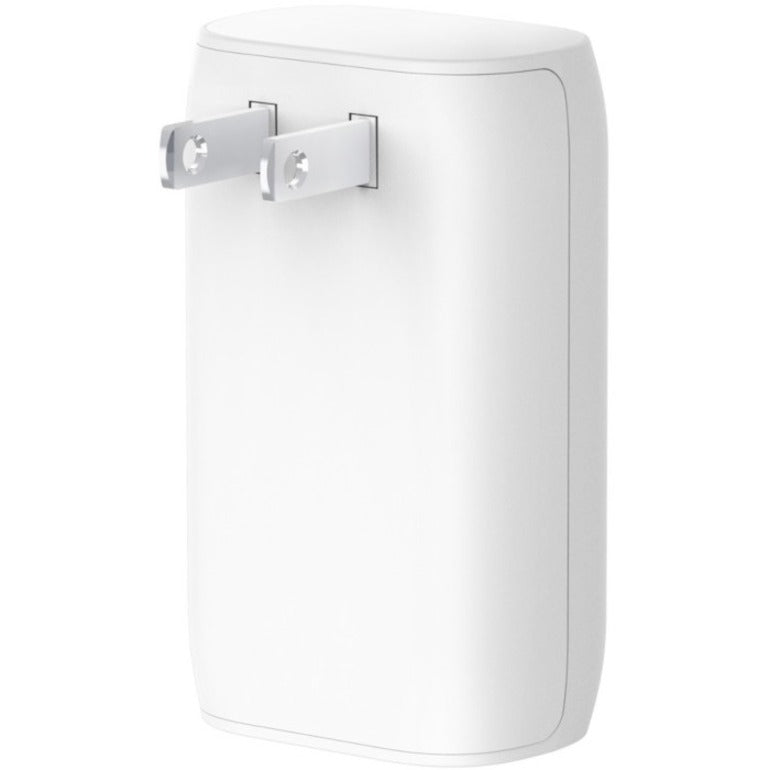 Belkin 37W Portable Dual Port USB-C Wall Charger - 1xUSB-A (12W), 1xUSB-C (30W) - Fast Charging - Power Adapter - White - WCB007dqWH