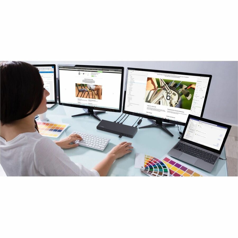 Belkin Universal 15-Port Triple Display USB-C Docking Station - 5 Gbps - 85W - 2xUSB-C, 5xUSB-A, 2xDP 3xHDMI, 1xEthernet, 2x3.5mm Audio - 4K - w/ USB-C Cable - Black - INC007ttBK