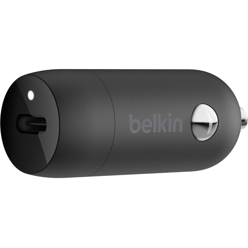 Belkin Boost&uarr;Charge&trade; 30W Fast Car Charger, Compact Design w/USB-C Power Delivery Port, Universal Compatibility for iPhone 14, Galaxy S23, Note Series, and More - Black - CCA004btBK