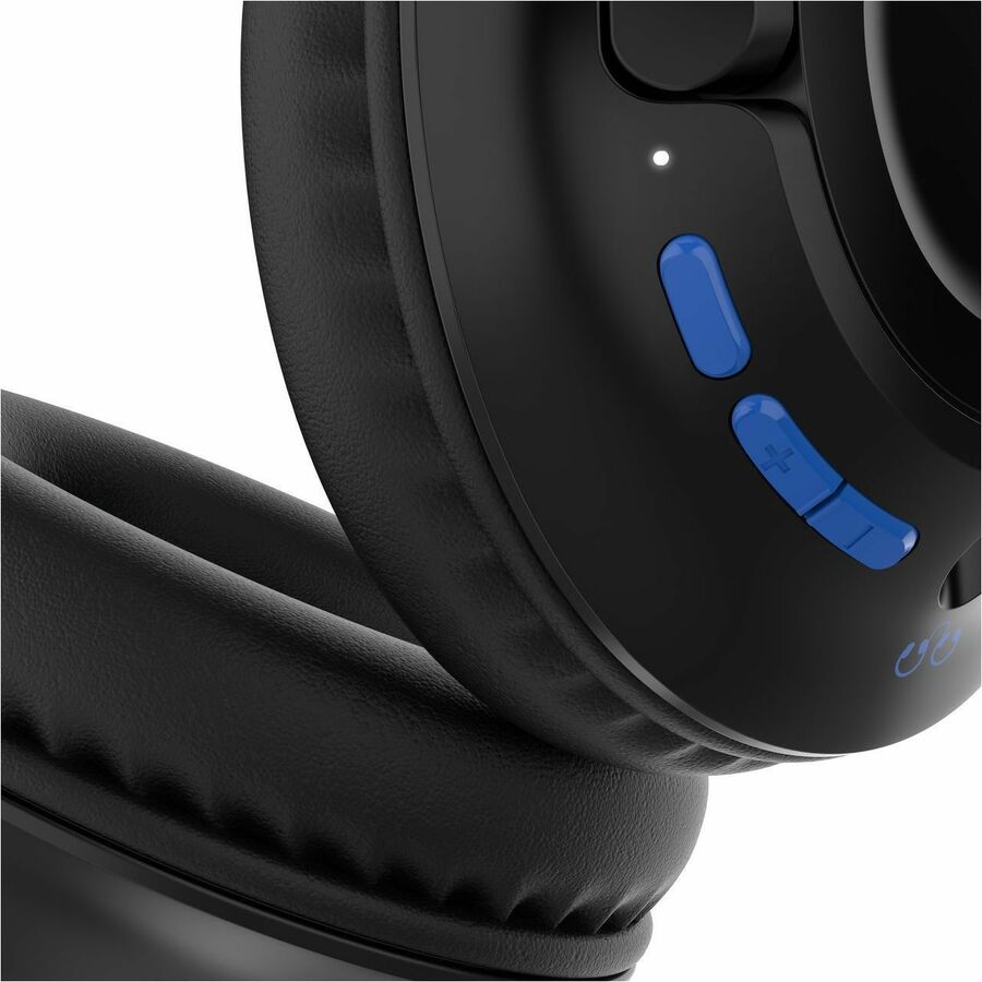 Belkin Wireless Over-Ear Headset for Kids with Mic - On-Ear Earphones for iPhone, iPad, Fire Tablet & More - Black - AUD006btBLK