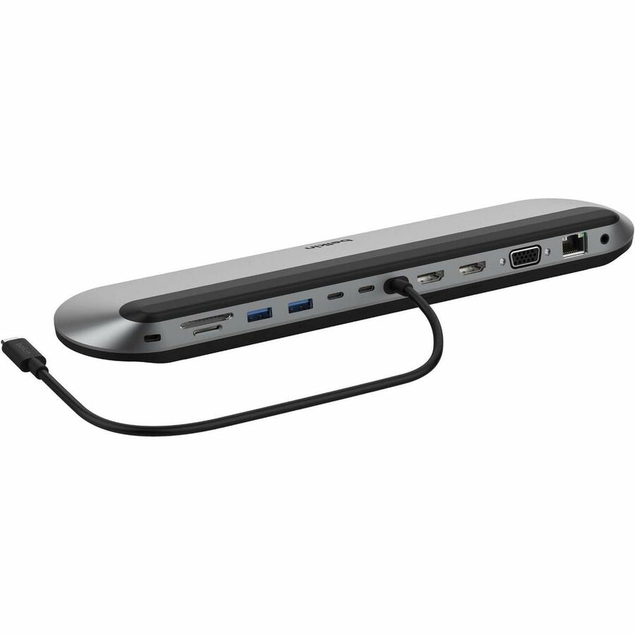 Belkin 11-in-1 Universal USB-C Docking Station - USB 3.2 - 10 Gbps - 100W - 2xHDMI, 1xVGA, 2xUSB-A, 1xUSB-C - Grey - INC014btSGY