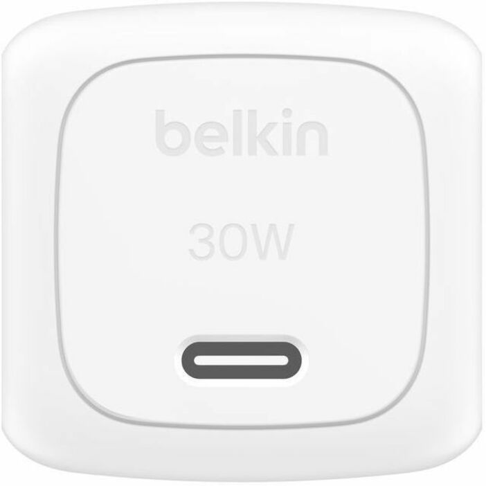 Belkin 30W Portable USB-C Wall Charger - 1xUSB-C (30W) - Fast Charge - Power Adapter - White - WCA008DQWH