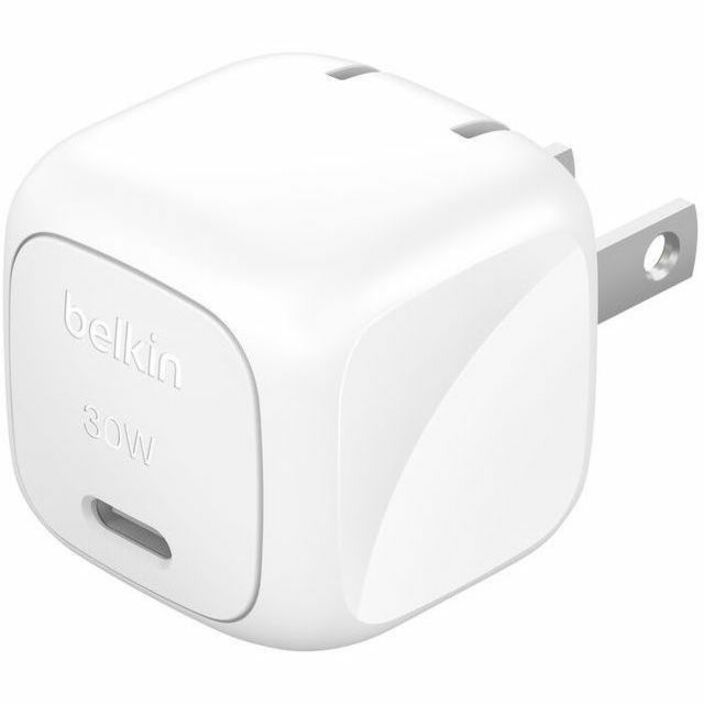 Belkin 30W Portable USB-C Wall Charger - 1xUSB-C (30W) - Fast Charge - Power Adapter - White - WCA008DQWH