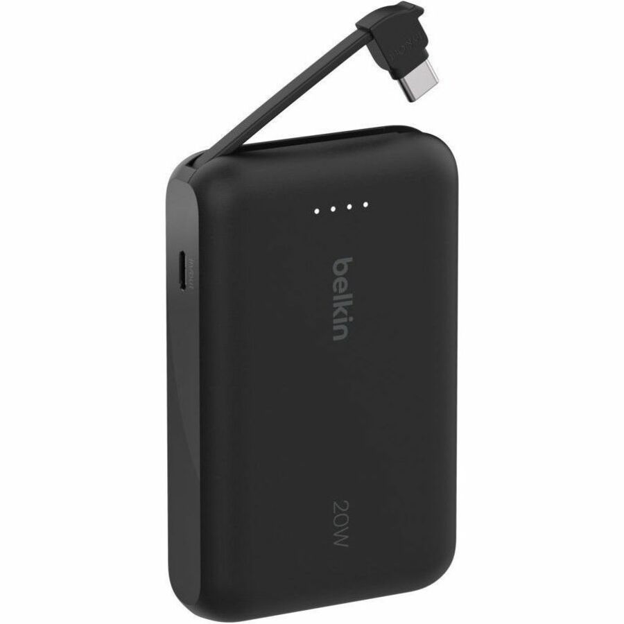 Belkin BoostCharge Power Bank 10K With Integrated Cable - BPB021fqBK