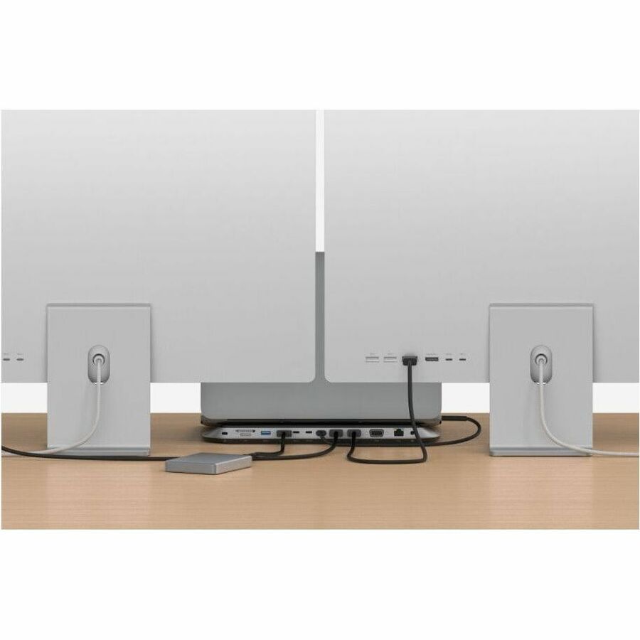 Belkin 6-Port USB-C Hub - USB-C to 2xUSB-A, 1xUSB-C, 1xEthernet, 1x8K HDMI, 1xSD Reader - Docking Station - Grey - AVC008fqSGY-V2
