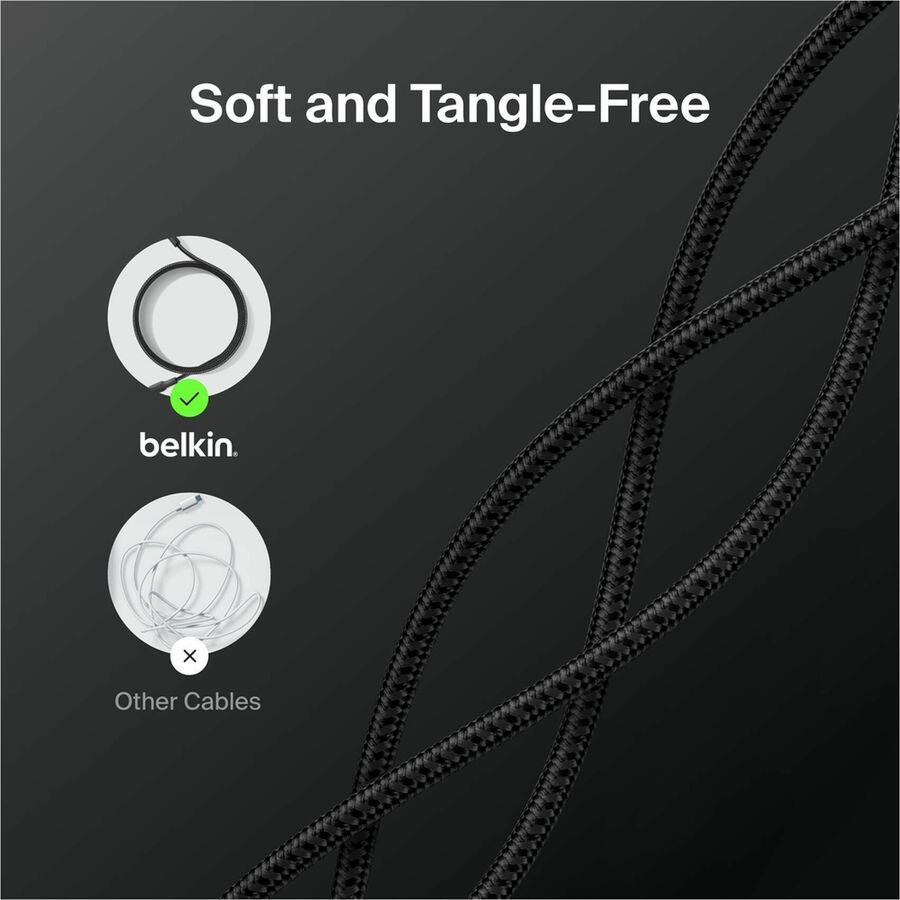 Belkin USB-C to USB-C Braided Cable 240W - CAB025fq2MBK