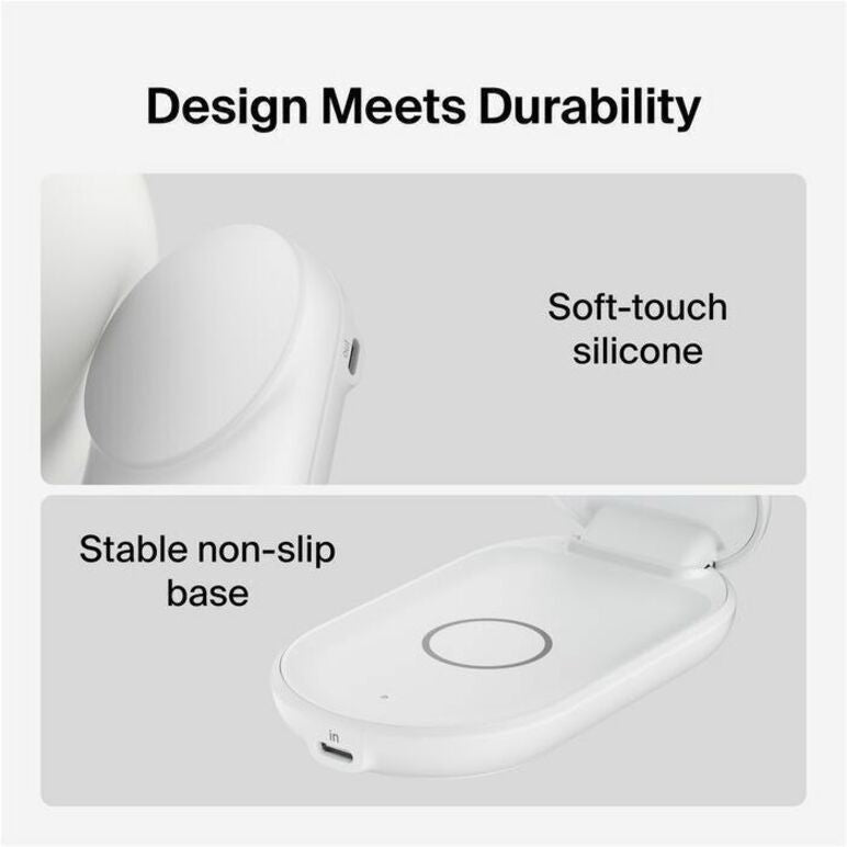 Belkin 25W 2-in-1 Wireless Foldable Magnetic Qi2 Charging Pad for Smartphones & Airpods