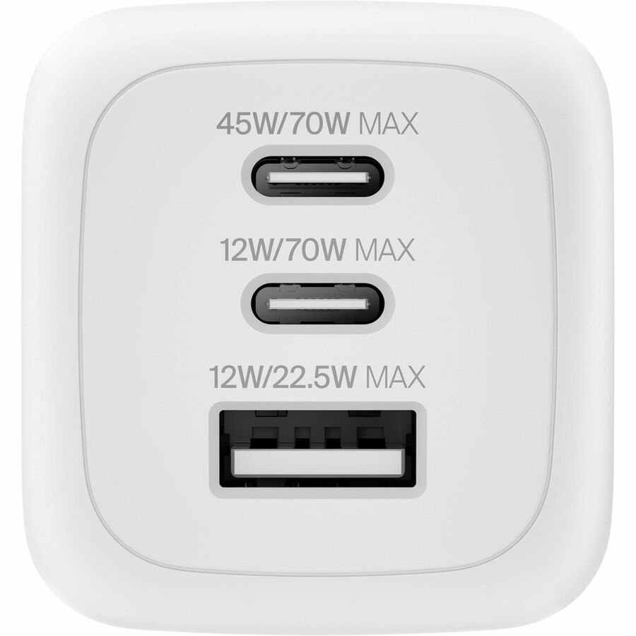 Belkin BoostCharge Pro 3-Port GaN Wall Charger 70W - WCH018dqWH