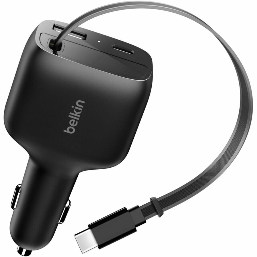 Belkin BoostCharge Retractable Car Charger 75W - CCC001fqBK