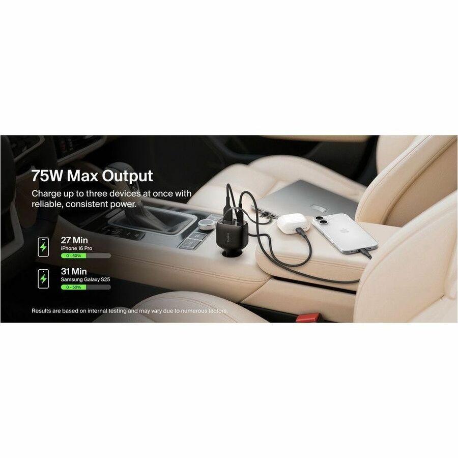 Belkin BoostCharge Retractable Car Charger 75W - CCC001fqBK