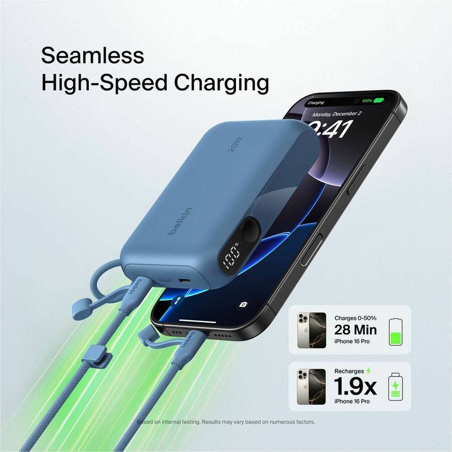 Belkin BoostCharge Power Bank 10K with Display - BPB027fqBL