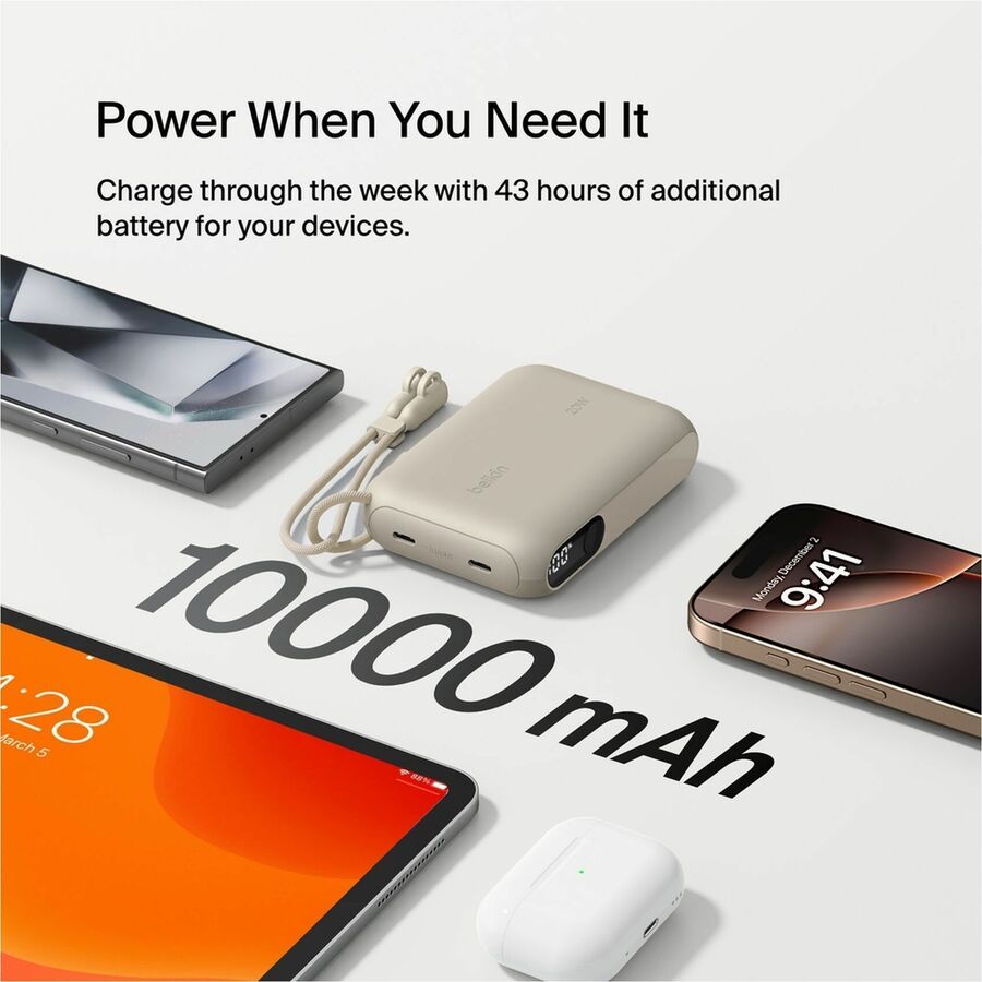 Belkin BoostCharge Power Bank 10K with Display - BPB027fqSD