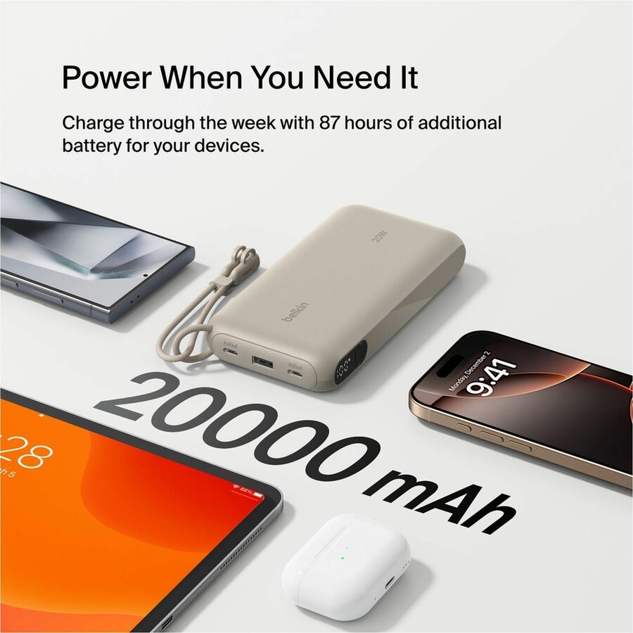 Belkin BoostCharge Power Bank 20K with Display - BPB028fqSD