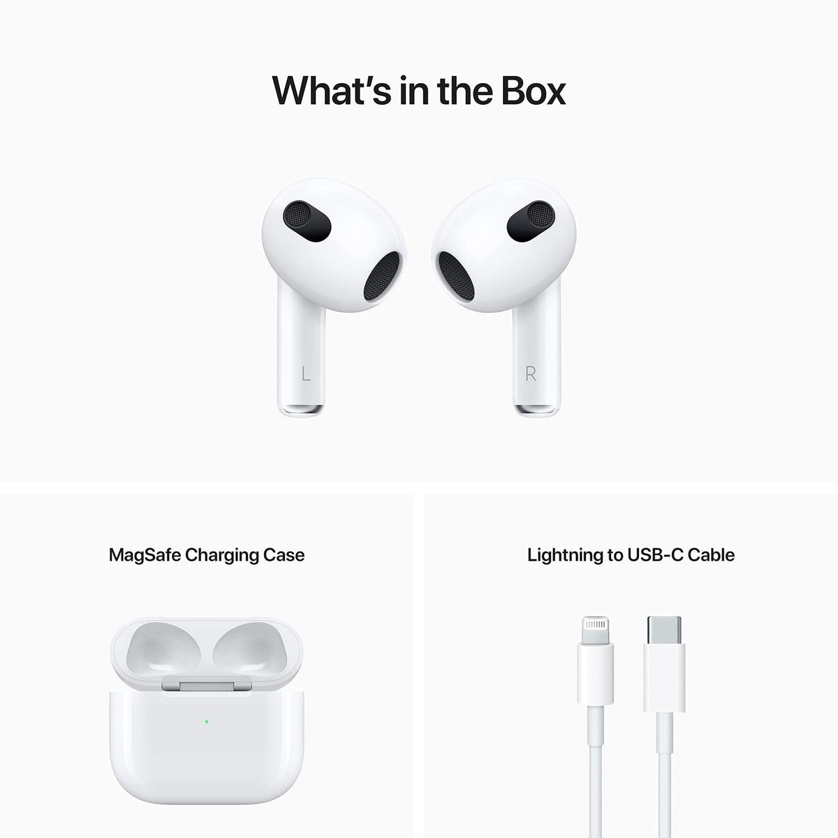 Apple AirPods (3rd generation) with Lightning Charging Case ƒ?? White ƒ?? MPNY3AM/A