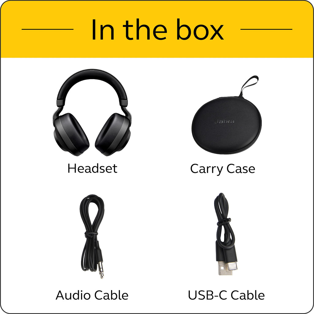 Jabra Elite 85h Wireless Noise Cancelling Over-the-Ear Headphones ƒ?? Titanium Black ƒ?? 100-99030000-02