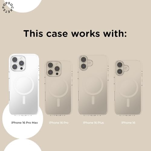 PopSockets iPhone 16 Pro Max Phone Case w/MagSafe Grip- Licorace Dot