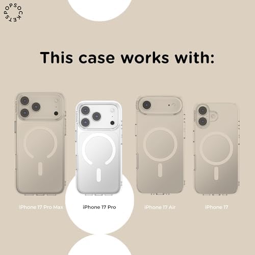 PopSockets iPhone 17 Pro Phone Case with MagSafe- Mickey Dots Black
