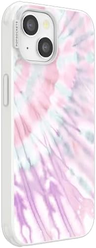 PopSockets iPhone 13 Phone Case with MagSafe- Coastal Dye Purple | Magnetic, Wireless Charging, Camera & Drop Protection, Purple, Aura, Rainbow, Colorful