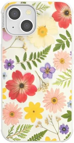 PopSockets iPhone 13 Phone Case with MagSafe- Wild Blooms | Magnetic, Wireless Charging, Camera & Drop Protection, Western, Boho, Aesthetic, Flower, Floral