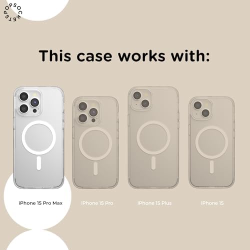 PopSockets iPhone 15 Pro Max Phone Case with MagSafe, Wireless Charging Compatible, Bow - Bows & Blooms