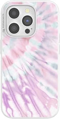 PopSockets iPhone 15 Pro Phone Case with MagSafe- Coastal Dye Purple | Magnetic, Wireless Charging, Camera & Drop Protection, Purple, Aura, Rainbow, Colorful