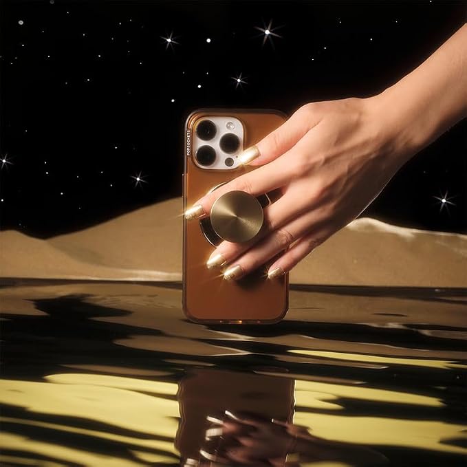 PopSockets iPhone 13 Pro Phone Case with MagSafe, Wireless Charging Compatible, Neutral - Amber