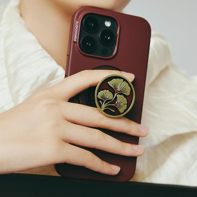 PopSockets iPhone 16 Pro Max Phone Case with MagSafe, Wireless Charging Compatible, Burgundy - Oxblood