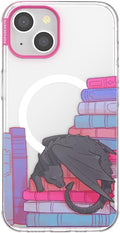 PopSockets iPhone 13 Phone Case with MagSafe- Curled Up & Cozy | Magnetic, Wireless Charging, Camera & Drop Protection, Dragon