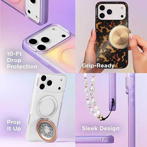 PopSockets iPhone 17 Phone Case with MagSafe, Wireless Charging Compatible, Disney - Mn Checker Fl