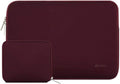 MOSISO Laptop Case 15 inch, 15 inch Laptop Sleeve Bag Compatible with MacBook Air 15 M4 A3241 M3 A3114 M2 A2941 2025 2024 2023, Dell XPS 15, Neoprene Computer Sleeve Bag with Small Case, Wine Red