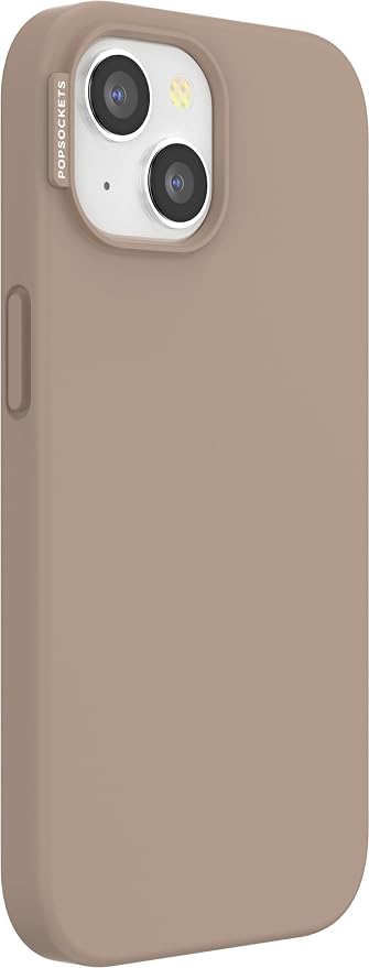 PopSockets iPhone 14 Pro Max Phone Case w/MagSafe- Latte | Magnetic, Wireless Charging, Camera & Drop Protection, Brown, Plain, Cream, Beige, Summer Spring
