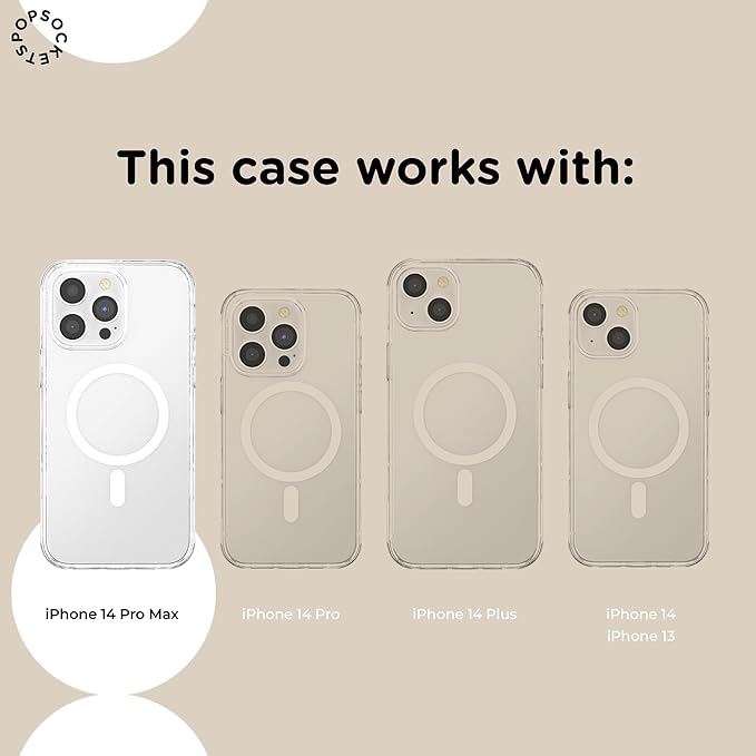 PopSockets iPhone 14 Pro Max Phone Case w/MagSafe- Dusk | Magnetic, Wireless Charging, Camera & Drop Protection, Purple, Aura, Electronic Accessories, For iPad/Kindle/iPhone/Android