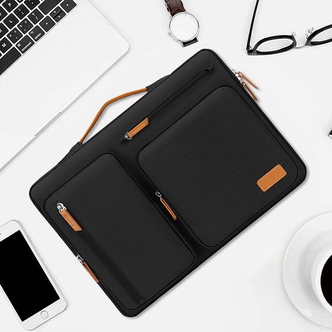 MOSISO 360 Protective Laptop Case 17.3 inch, 17-17.3 inch Laptop Sleeve Compatible with Dell, HP, Lenovo, Asus, Acer, Alienware, Side Open Carrying Case with 4 Zipper Pockets&Handle, Black