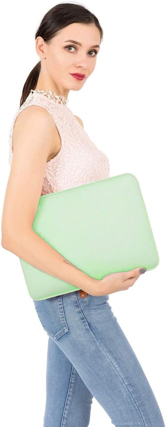 MOSISO Laptop Case 13 inch, 13 inch Laptop Sleeve Bag Compatible with MacBook Air 13 M4 M3 M2 M1 2025-2018 / Pro 13 M2 M1 2025-2016, Neoprene Computer Sleeve Bag with Small Case, Honeydew Green