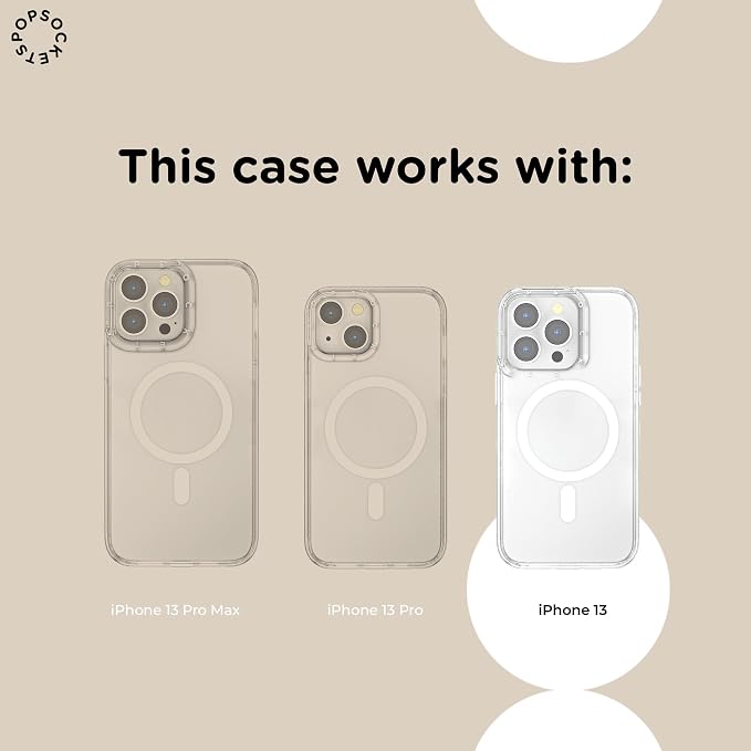 PopSockets iPhone 13 Phone Case with MagSafe- Curled Up & Cozy | Magnetic, Wireless Charging, Camera & Drop Protection, Dragon