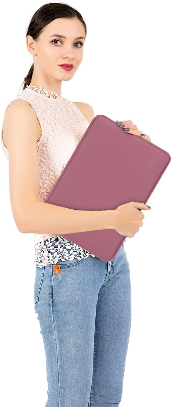 MOSISO Laptop Case 14 inch, 14 inch Laptop Sleeve Bag Compatible with HP Lenovo Dell ASUS Acer, HP Stream, Dell Latitude, Lenovo IdeaPad, Neoprene Computer Sleeve Bag with Small Case, Dusty Rose
