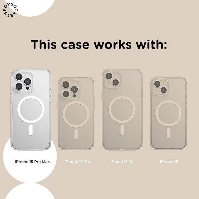 PopSockets iPhone 15 Pro Max Phone Case with MagSafe, Wireless Charging Compatible, Disney - Boho Wildflowers Maroon