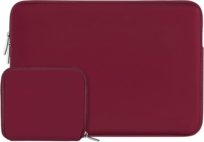 MOSISO Laptop Case 13 inch, 13 inch Laptop Sleeve Bag Compatible with MacBook Air 13 M4 M3 M2 M1 2025-2018 / Pro 13 M2 M1 2025-2016, Neoprene Computer Sleeve Bag with Small Case, Red