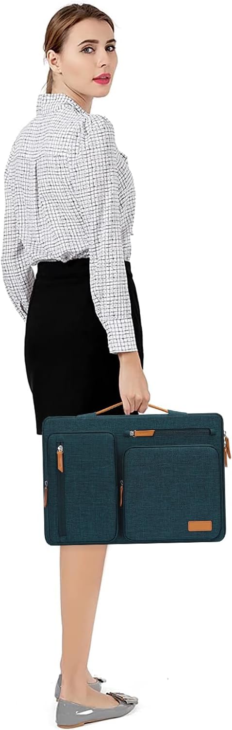 MOSISO 360 Protective Laptop Case 13 inch, 13 inch Laptop Sleeve Compatible with MacBook Air M4 M3 M2 M1 2025-2018/Pro M2 M1 2025-2016, Side Open Carrying Case with 4 Zipper Pockets&Handle, Teal Green