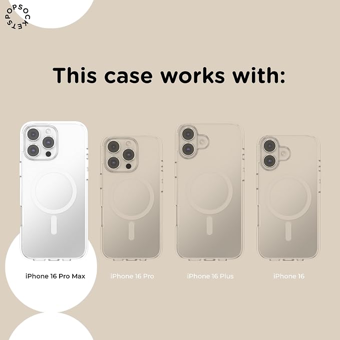 PopSockets iPhone 16 Pro Max Phone Case with MagSafe, Wireless Charging Compatible, Disney - Boho Wildflowers Blue