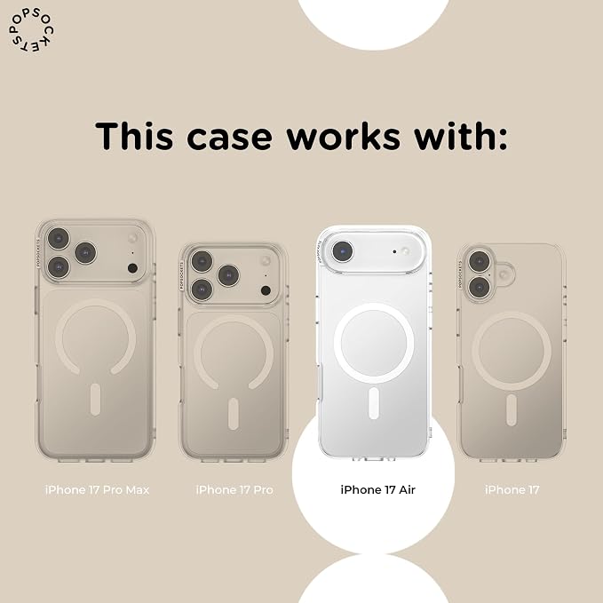 PopSockets iPhone 17 Air Phone Case with MagSafe- Main Character | Magnetic, Wireless Charging, Camera & Drop Protection, Dragon