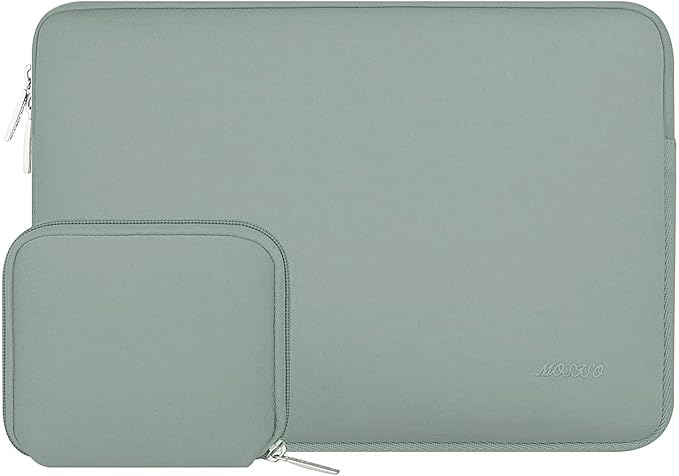 MOSISO Laptop Case 14 inch, 14 inch Laptop Sleeve Bag Compatible with HP Lenovo Dell ASUS Acer, HP Stream, Dell Latitude, Lenovo IdeaPad, Neoprene Computer Sleeve Bag with Small Case, Antique Green